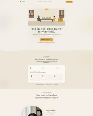 Kids Chess Instructor Directory Landing Page Template