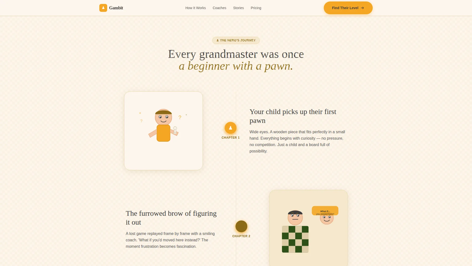 Kids Chess Online Class Landing Page Template