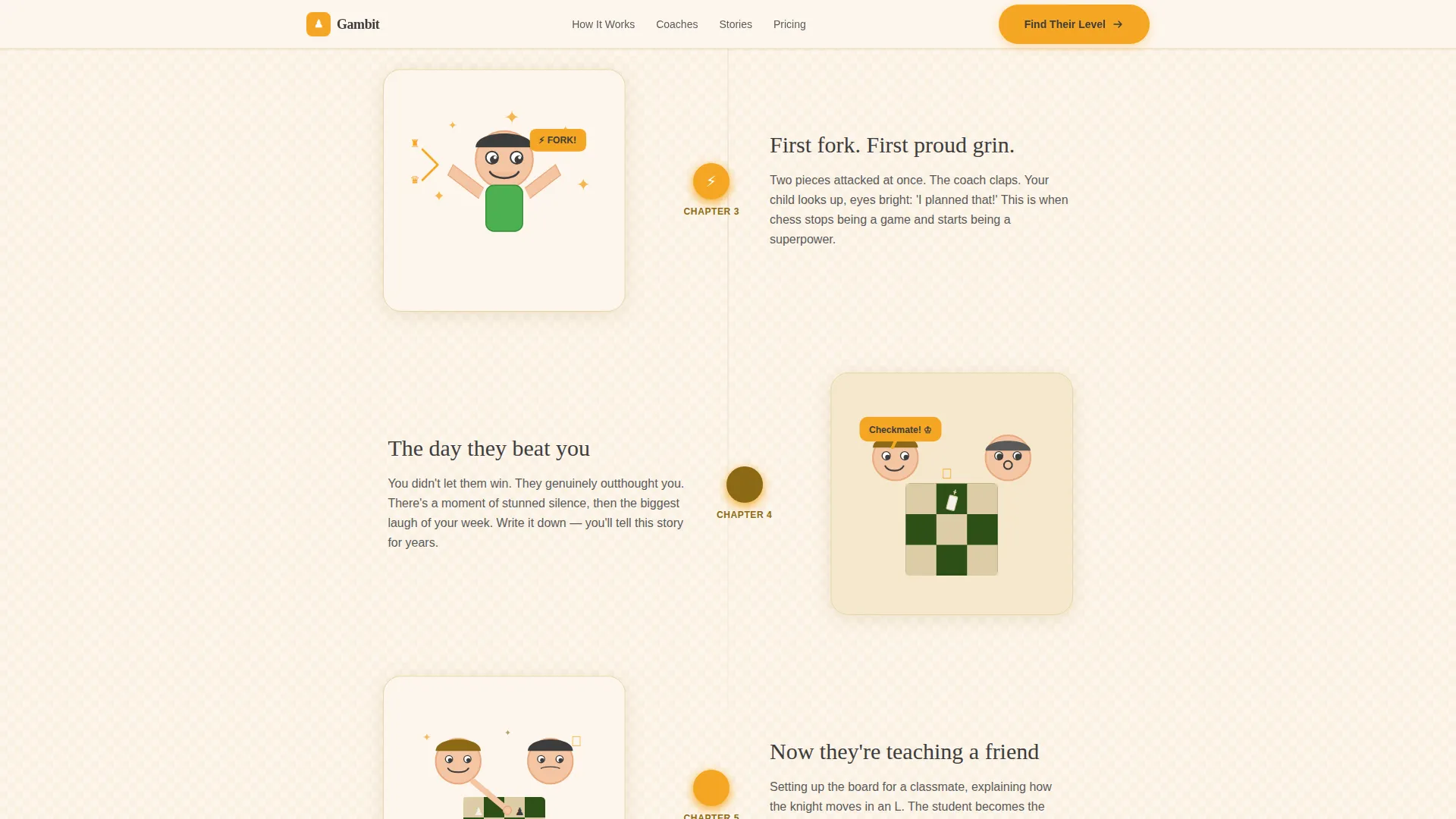 Kids Chess Online Class Landing Page Template
