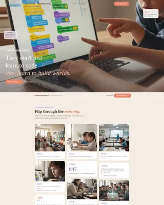 Kids Coding Academy Event Registration Landing Page