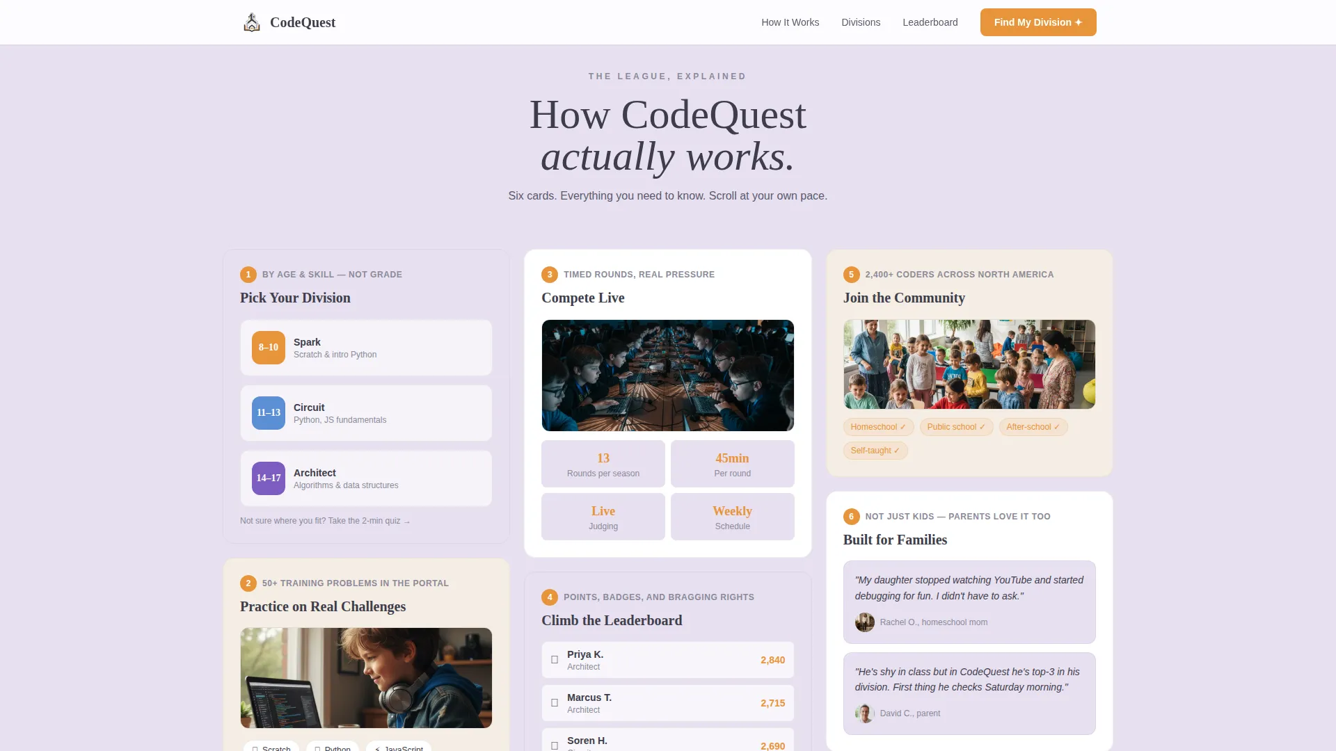 Kids Coding Competition Landing Page Template