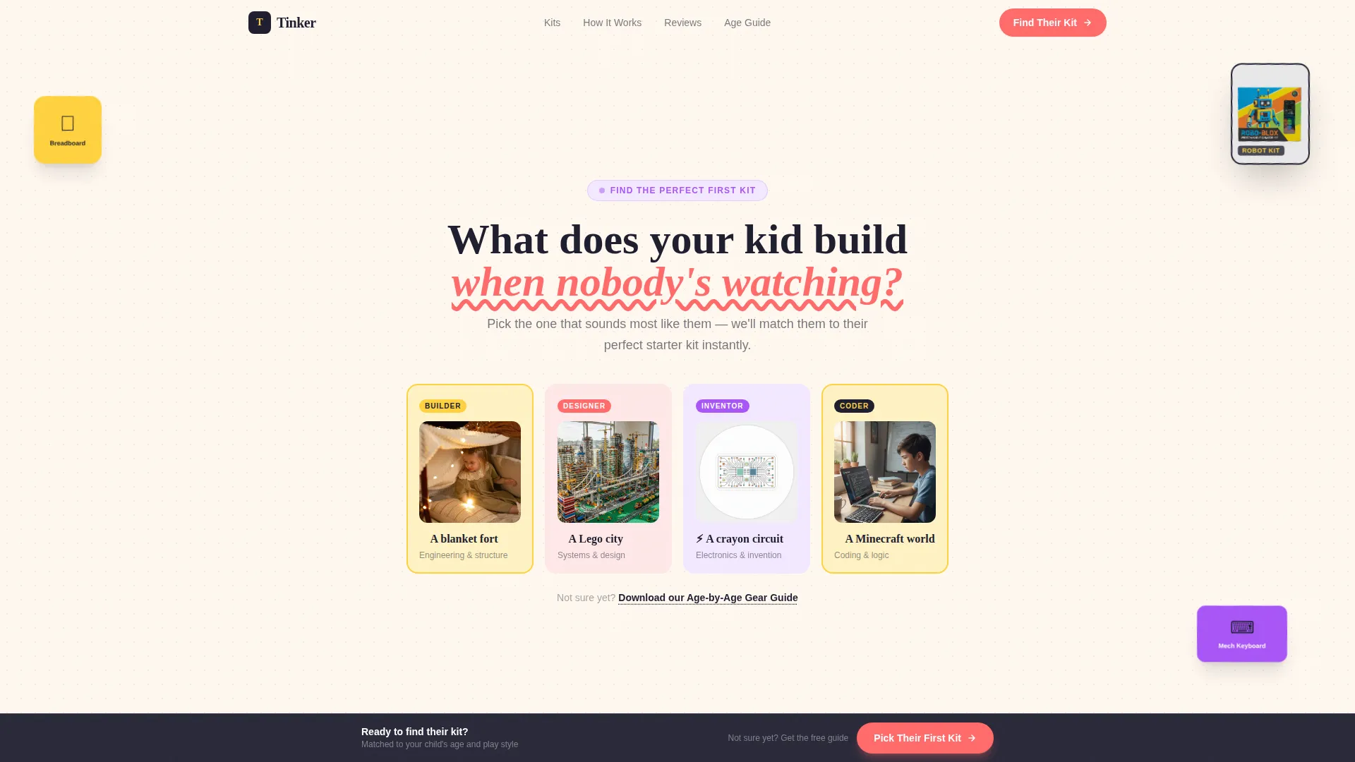 Playful Kids Coding Gear Landing Page Template