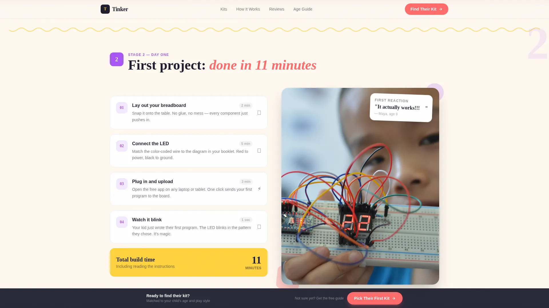 Playful Kids Coding Gear Landing Page Template