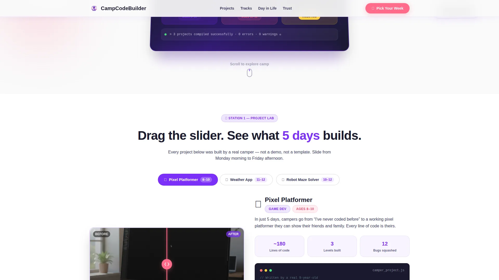 Kids Coding Summer Camp Landing Page Template