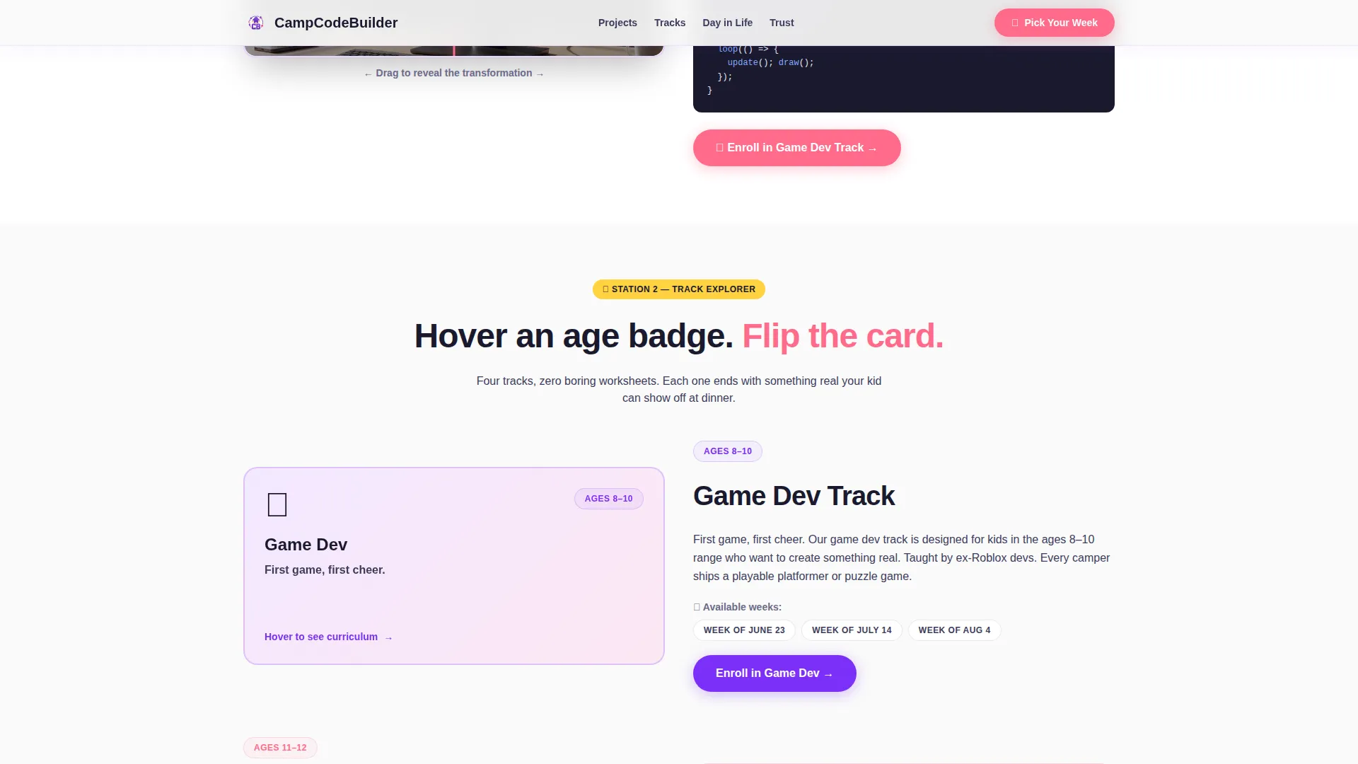 Kids Coding Summer Camp Landing Page Template