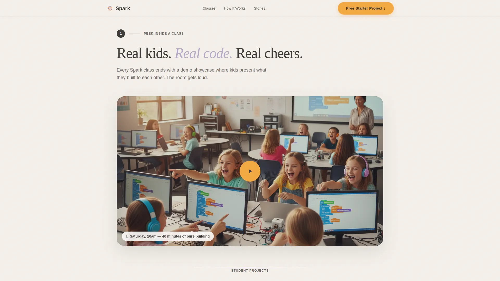 Kids Coding Class Landing Page Template