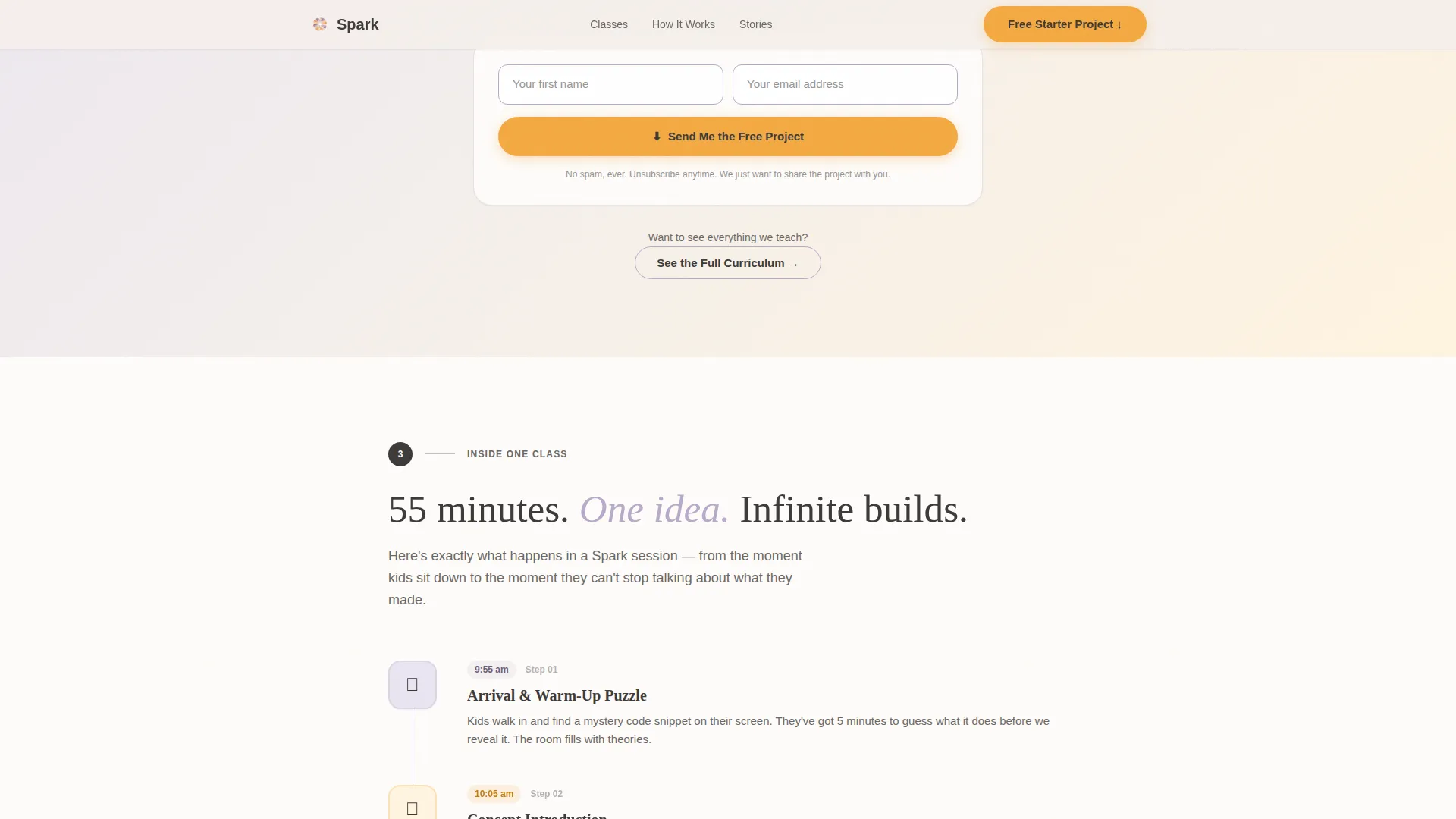 Kids Coding Class Landing Page Template