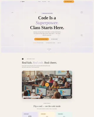 Kids Coding Class Landing Page Template