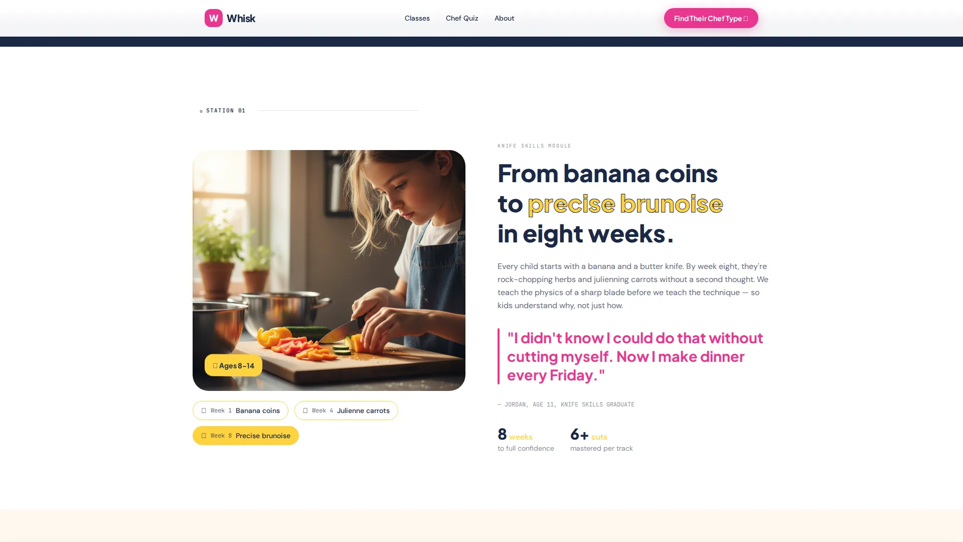 Cooking Academy Landing Page Template, Whisk