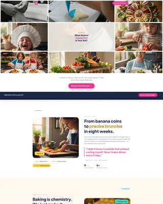 Cooking Academy Landing Page Template, Whisk