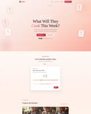 Kids Cooking After-School Landing Page Template