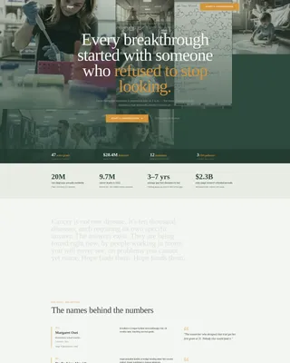 Cancer Research Foundation Landing Page Template