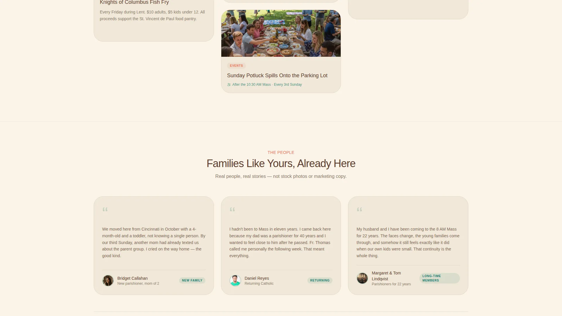 Catholic Church Landing Page Template