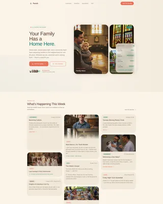 Catholic Church Landing Page Template