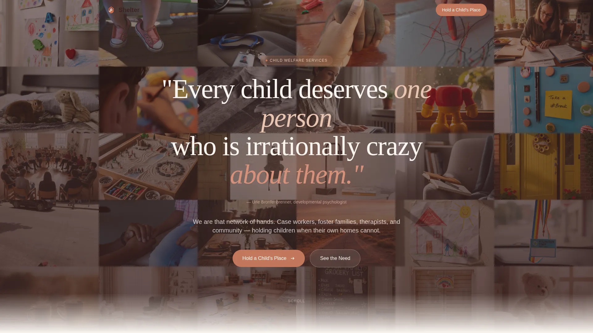 Child Welfare Donation Landing Page Template