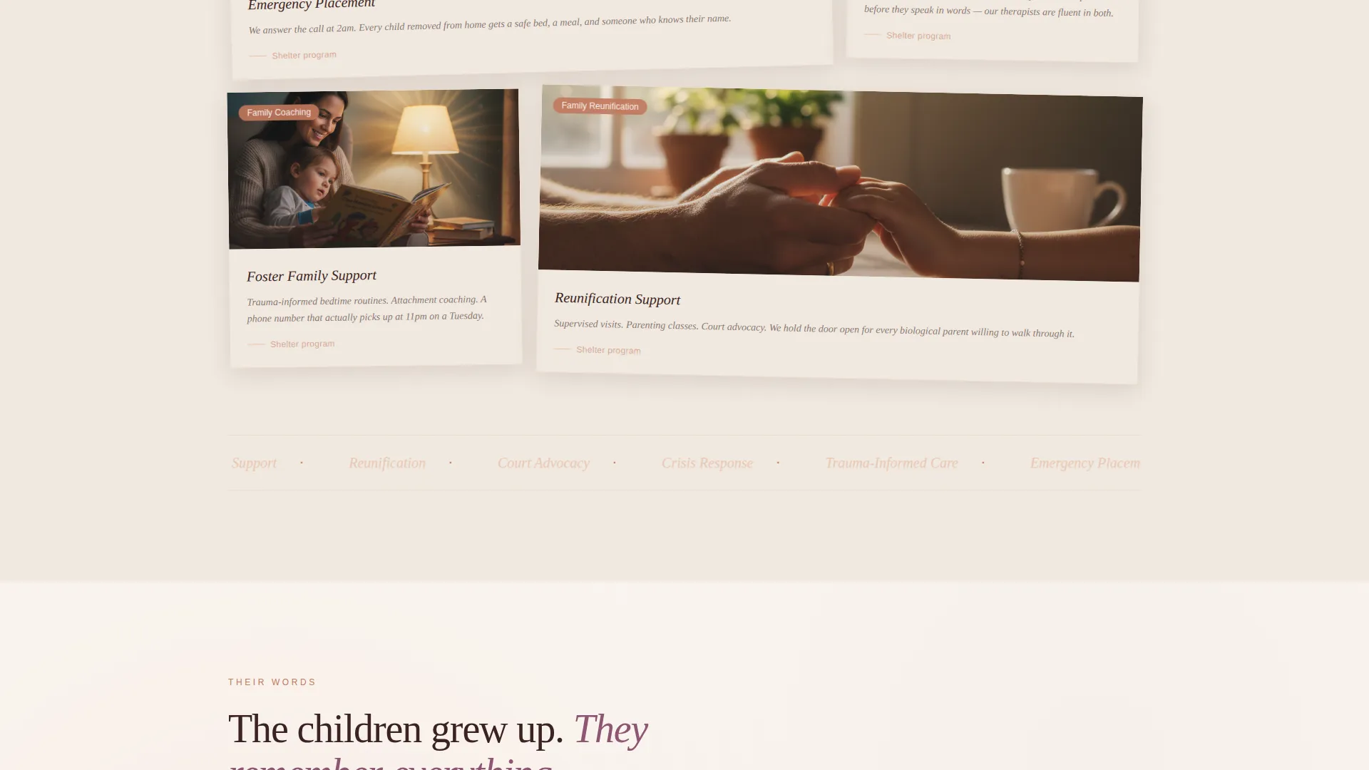 Child Welfare Donation Landing Page Template