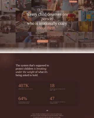Child Welfare Donation Landing Page Template