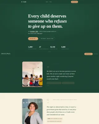 Child Welfare Fundraising Event Landing Page Template