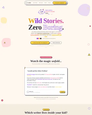 Kids Creative Writing Professional Website Template