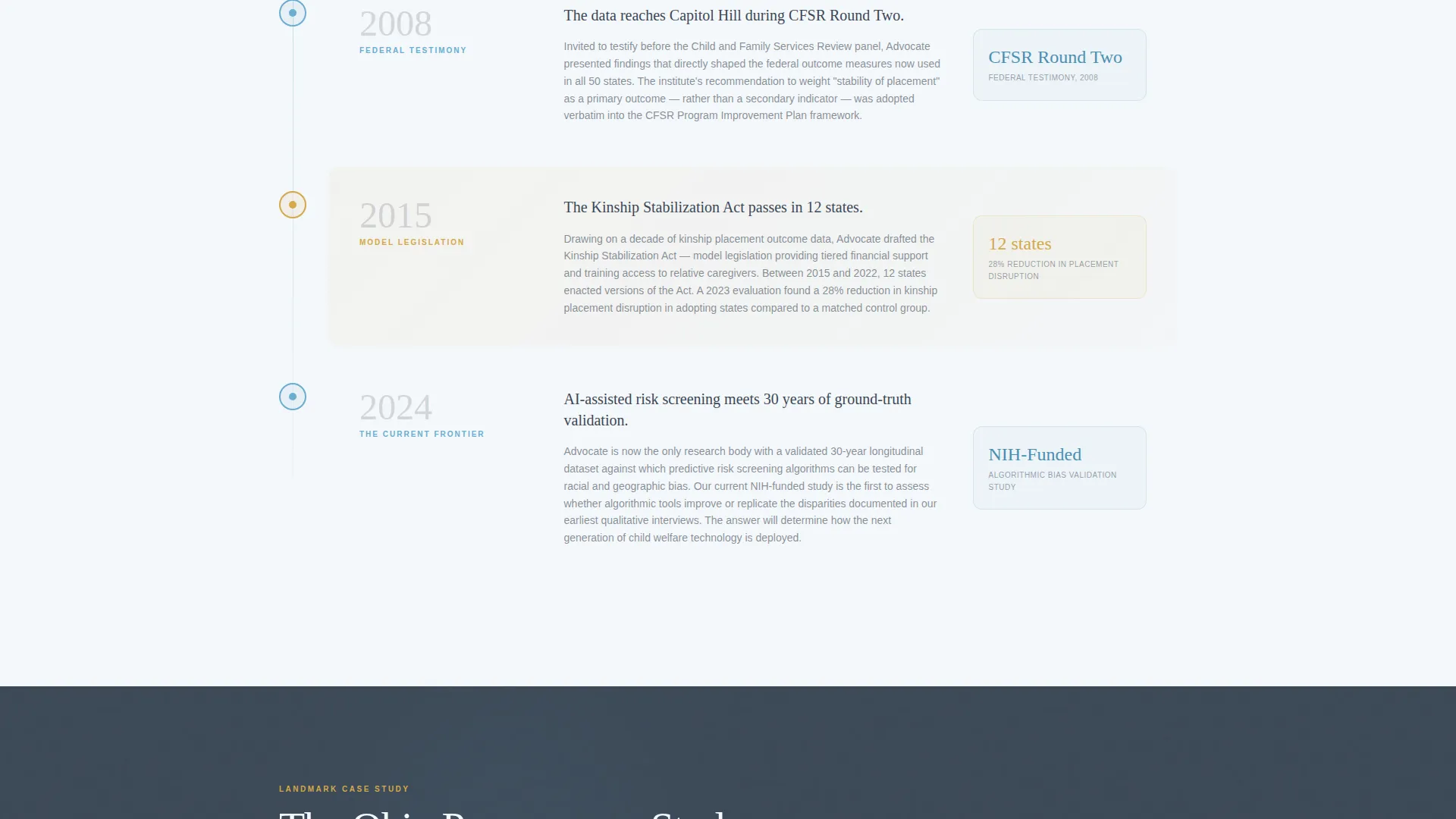 Child Welfare Research & Policy Landing Page Template