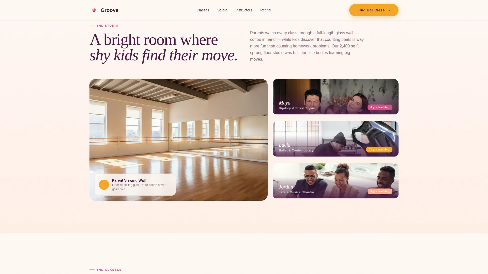 Kids Dance After-School Program Landing Page Template