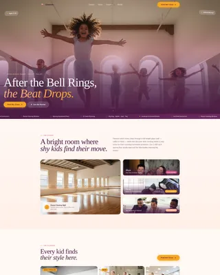Kids Dance After-School Program Landing Page Template