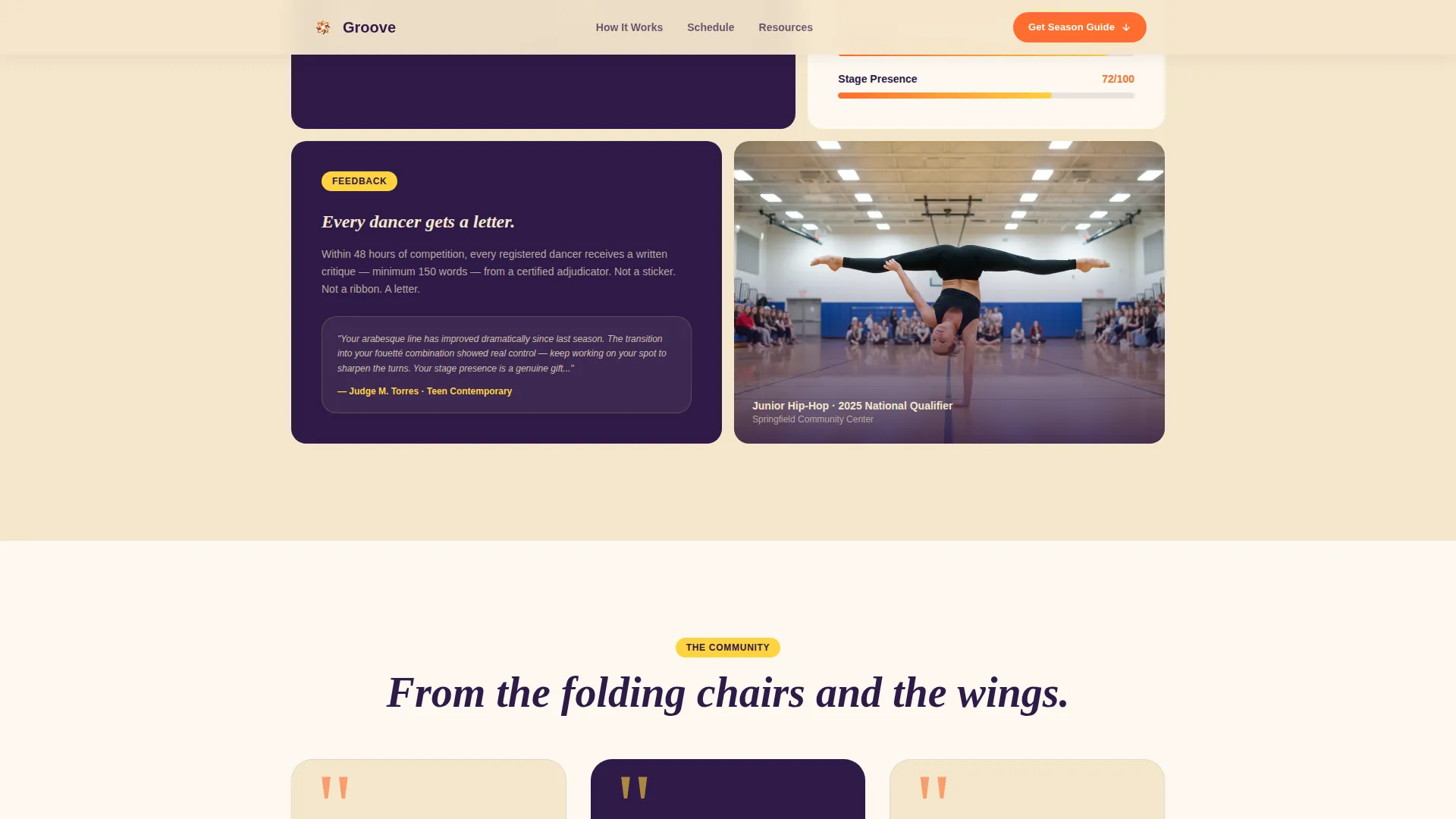Kids Dance Competition League Landing Page Template