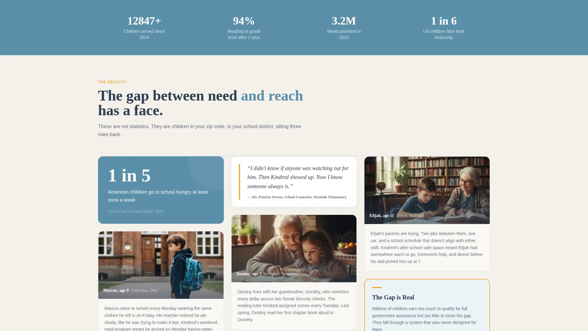 Children's Charity Landing Page Template