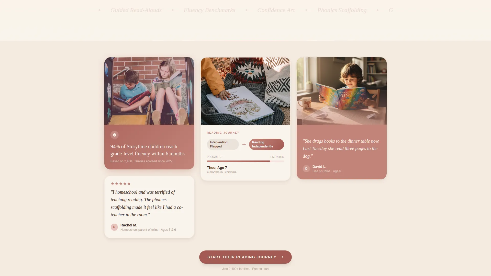 Children's Reading Program Landing Page Template