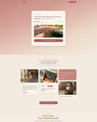 Children's Reading Program Landing Page Template