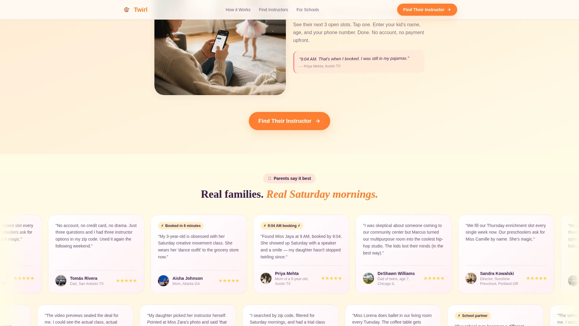 Kids Dance Instructor Directory Landing Page Template