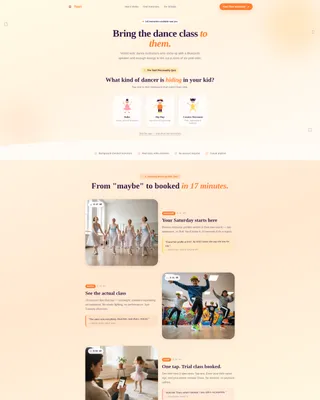 Kids Dance Instructor Directory Landing Page Template
