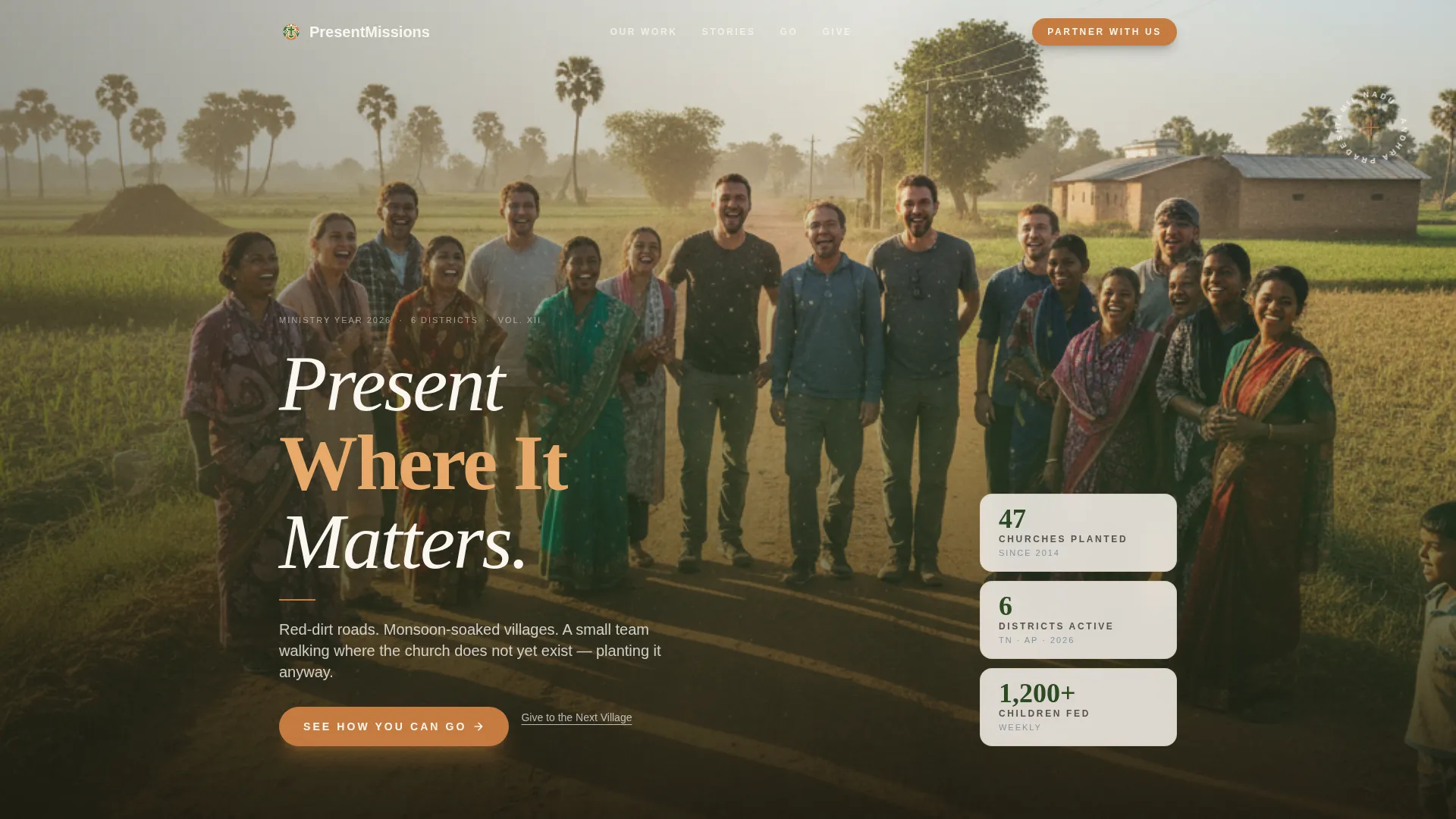 Christian Mission India Landing Page Template