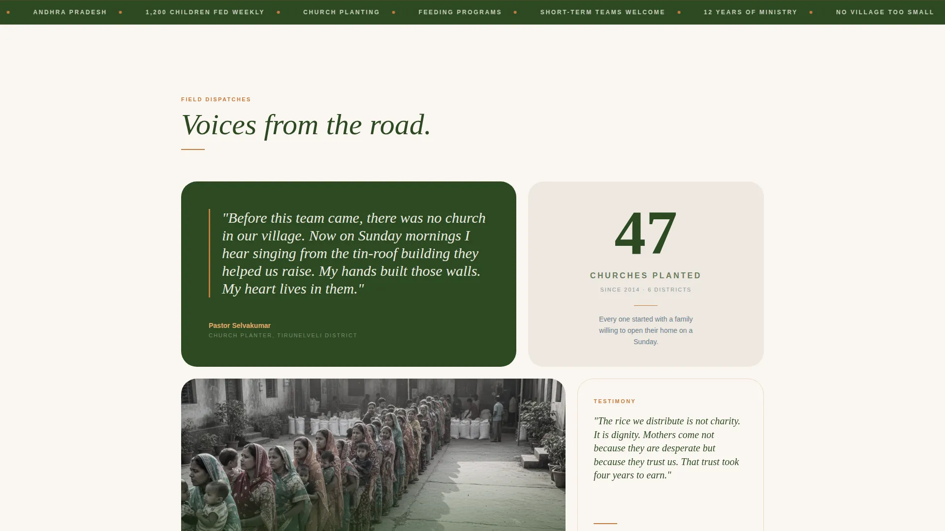 Christian Mission India Landing Page Template