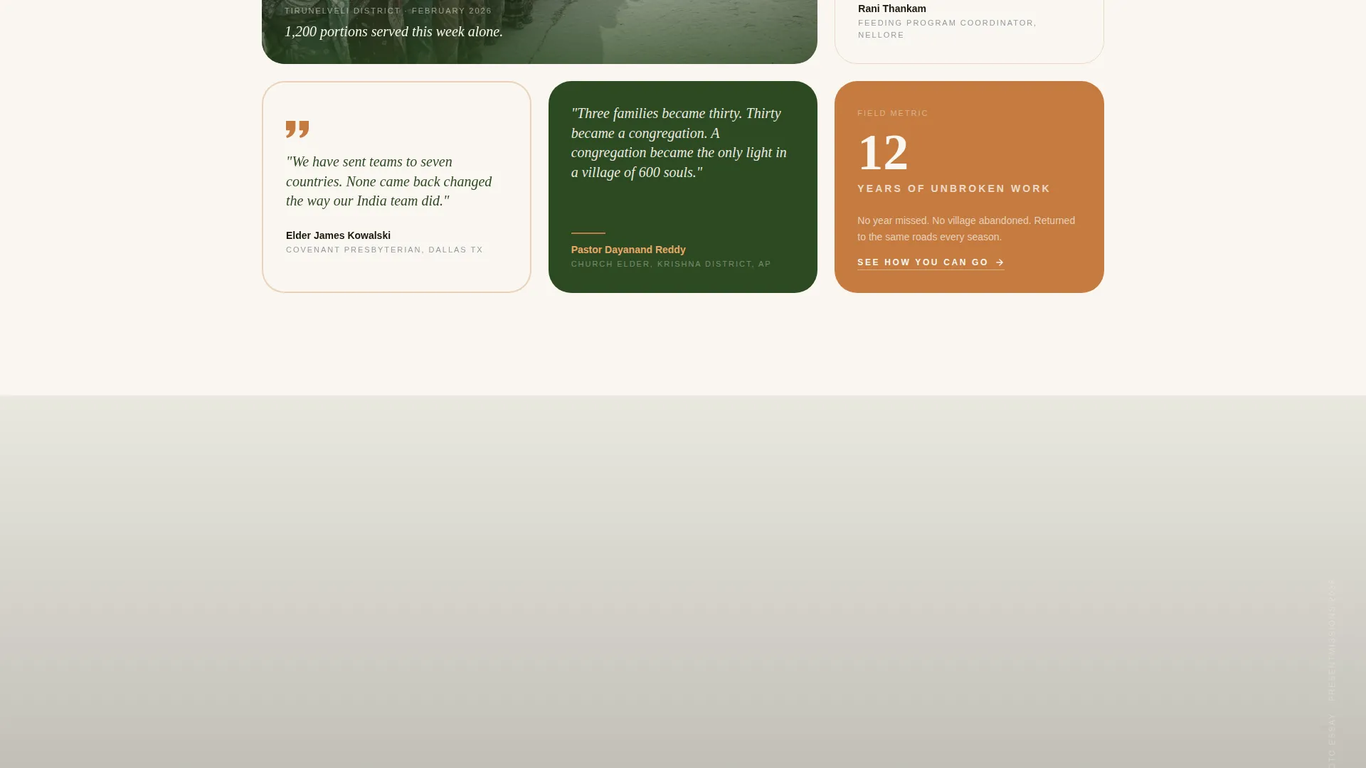 Christian Mission India Landing Page Template