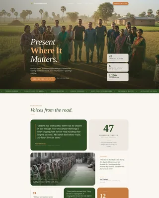 Christian Mission India Landing Page Template