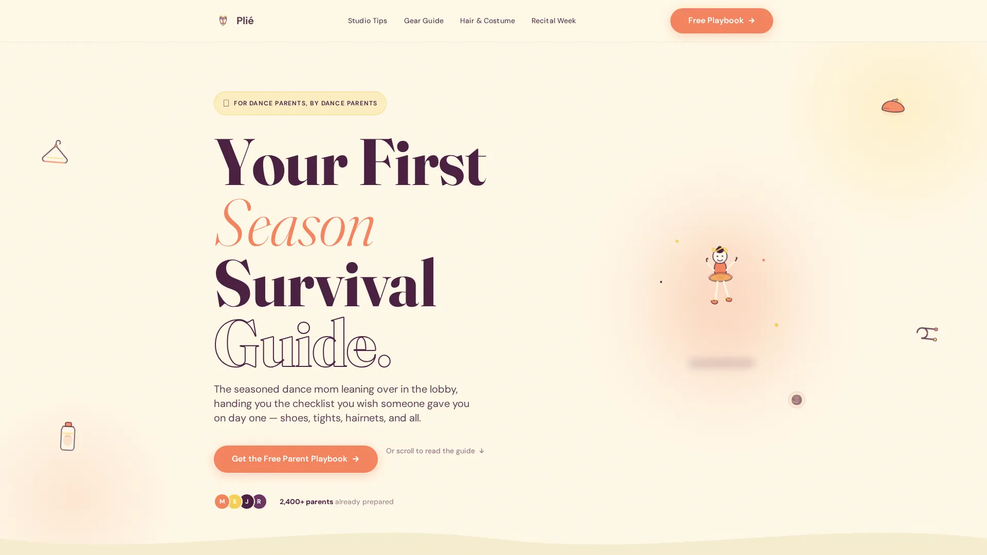 Kids Dance Parent Resource Guide Landing Page