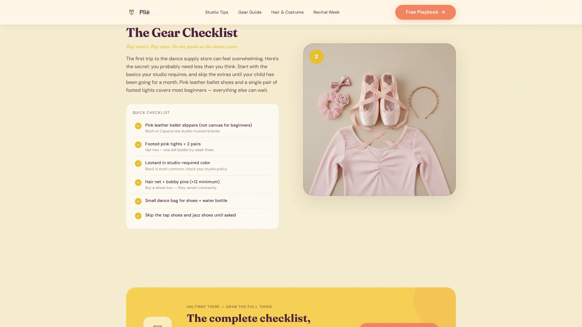 Kids Dance Parent Resource Guide Landing Page