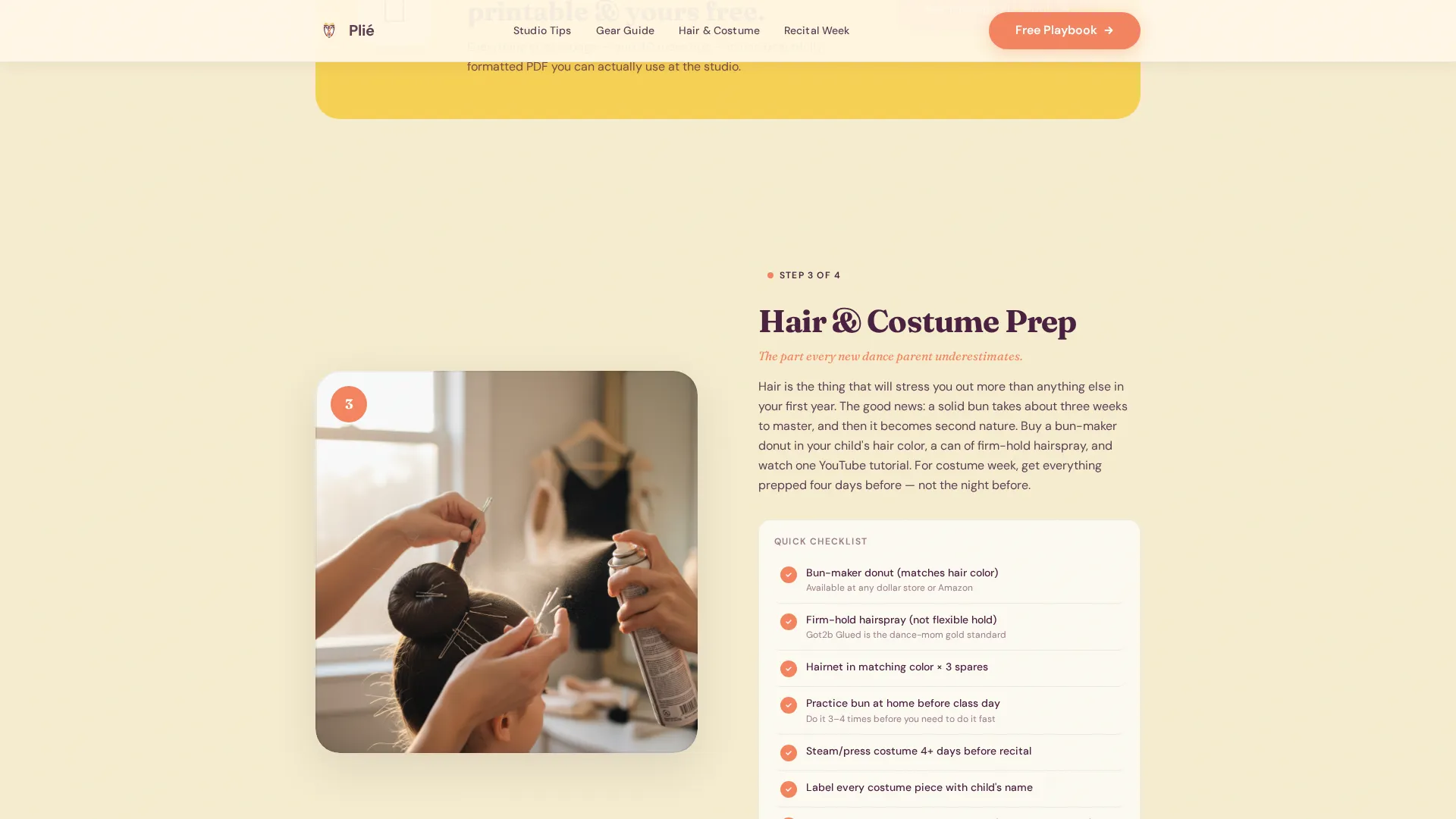 Kids Dance Parent Resource Guide Landing Page