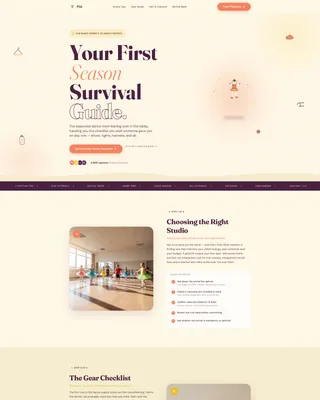 Kids Dance Parent Resource Guide Landing Page