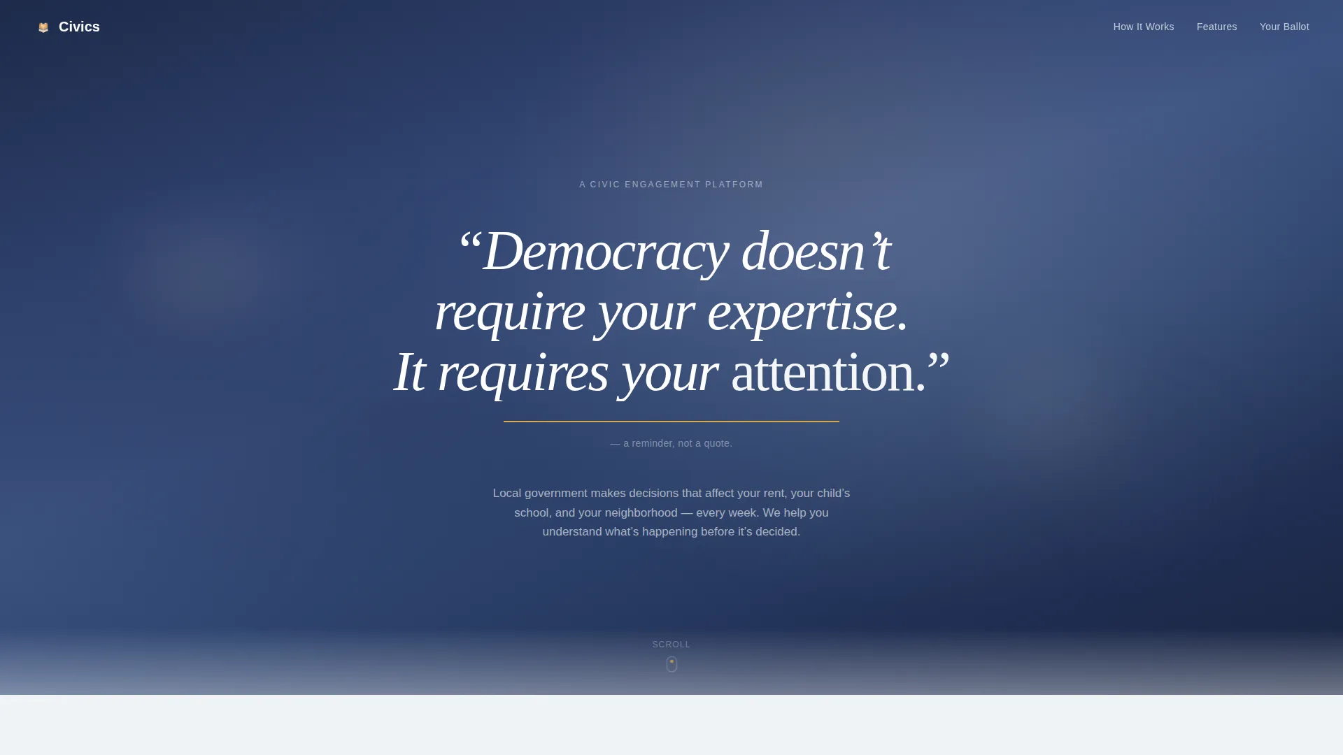 Civic Engagement Landing Page Template
