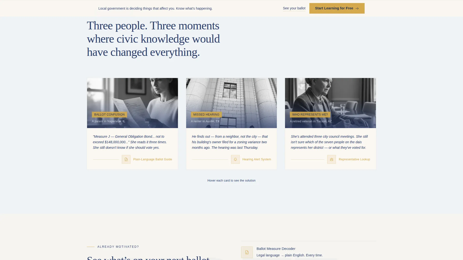 Civic Engagement Landing Page Template
