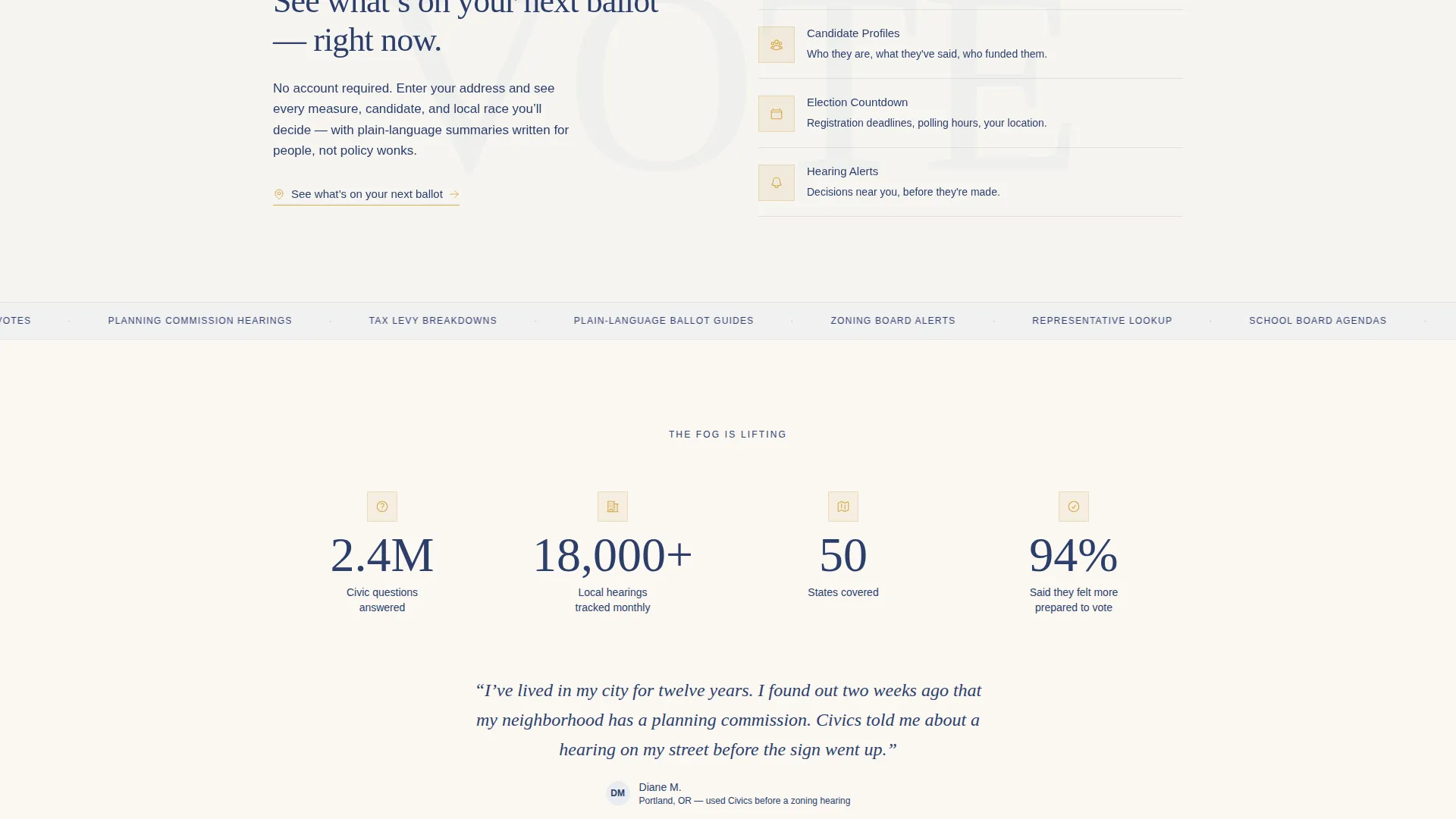 Civic Engagement Landing Page Template
