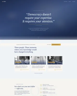 Civic Engagement Landing Page Template