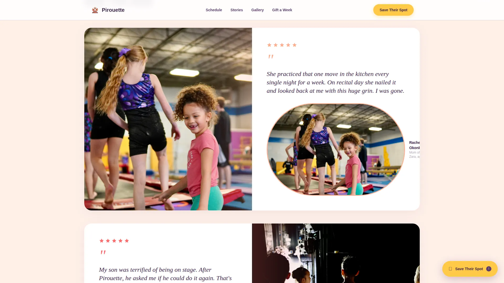 Kids Dance Summer Camp Landing Page Template