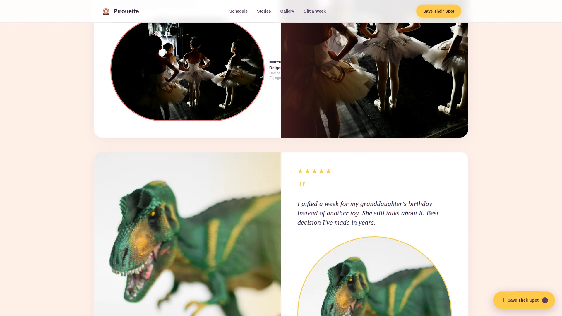 Kids Dance Summer Camp Landing Page Template