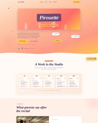 Kids Dance Summer Camp Landing Page Template