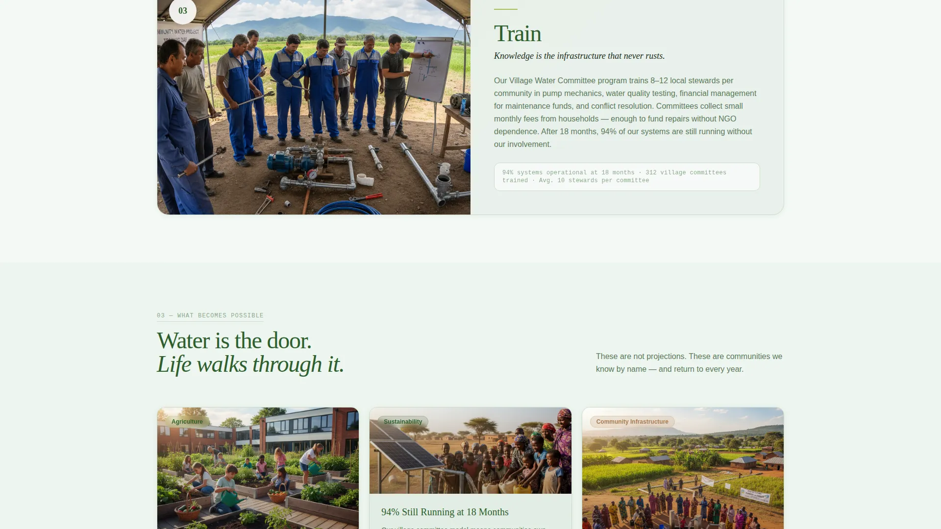 Specialist Clean Water Nonprofit Professional Website Template