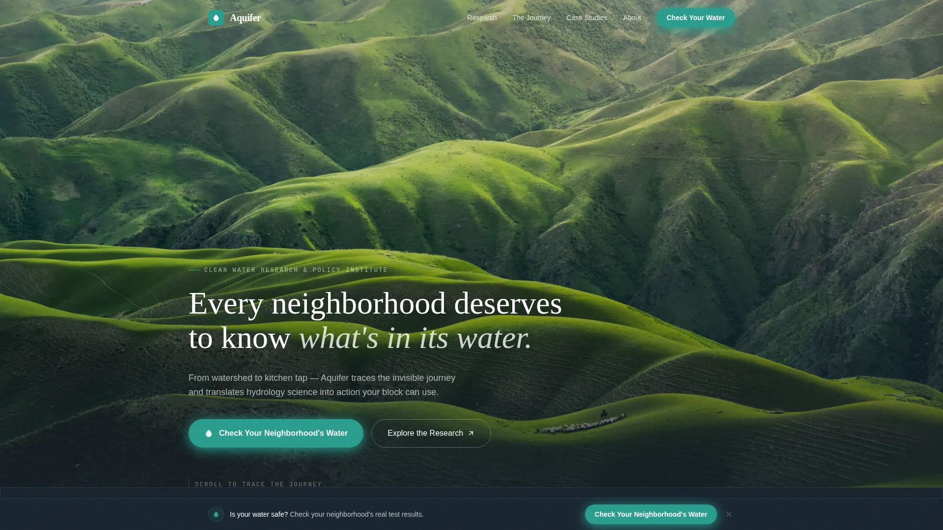 Clean Water Nonprofit Privacy Policy & Terms Website Template