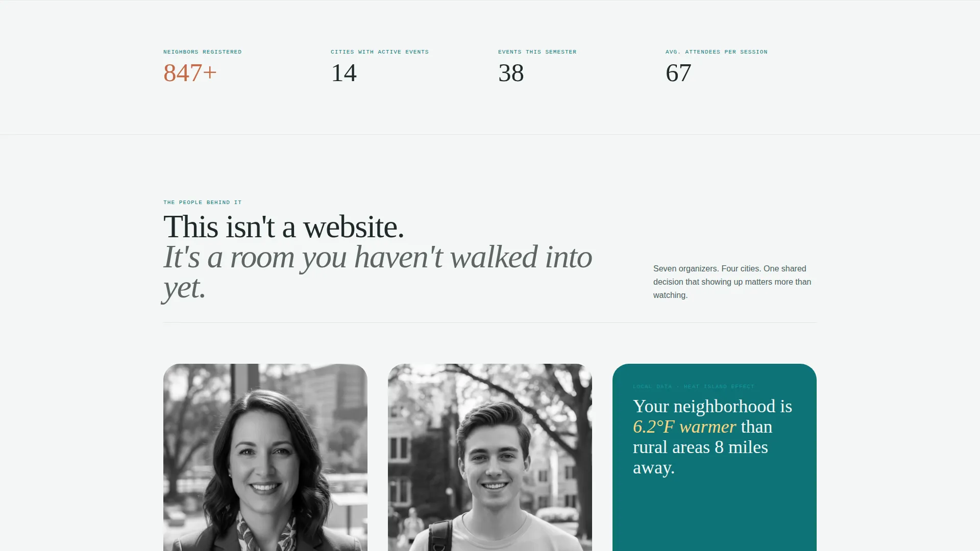 Climate Action Event Registration Landing Page